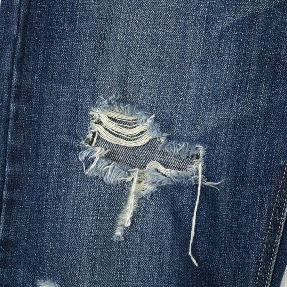 Decree Boyfriend Crop Capri Jeans Destroyed Distressed 7 - Picture 8 of 12